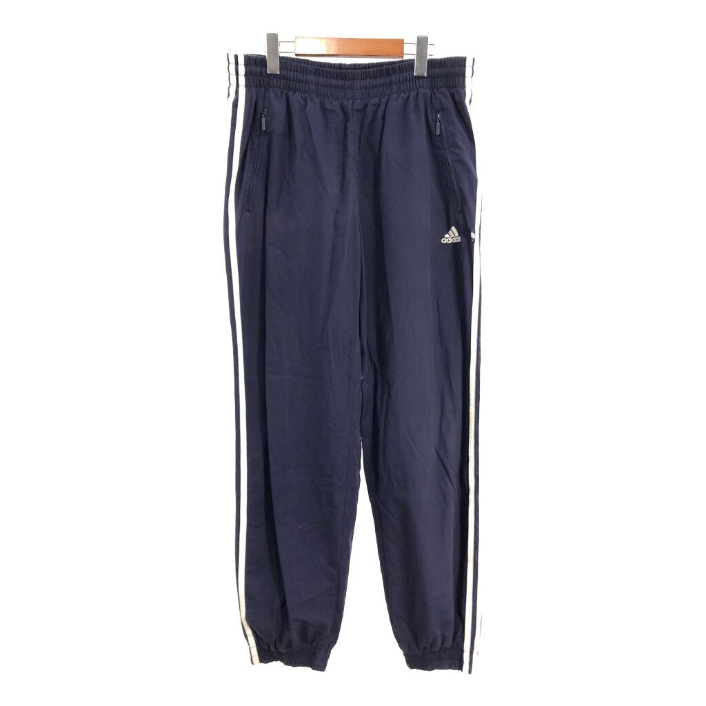 00年代 adidas アディダス トラックパンツ ワンポイントロゴ ネイビー (メンズ 36) 中古 古着 S4285