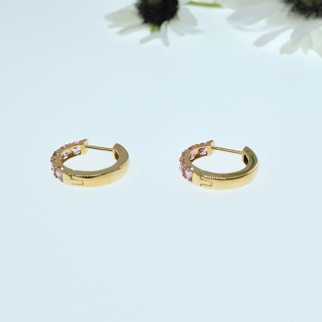 セール レディース ピアス ピンクトルマリン k18 0.45ct 鑑別書