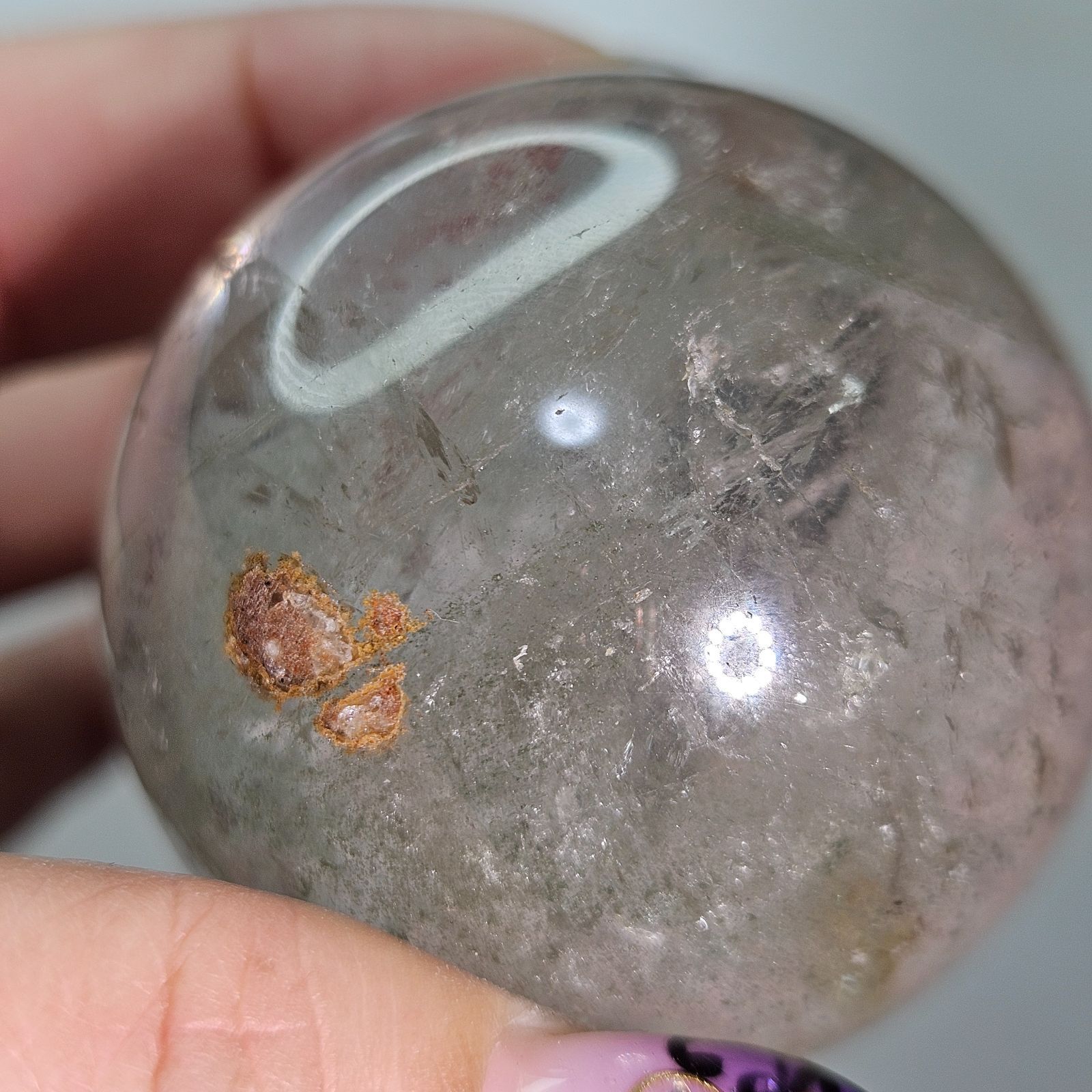 虹入りファントムガーデンクォーツ