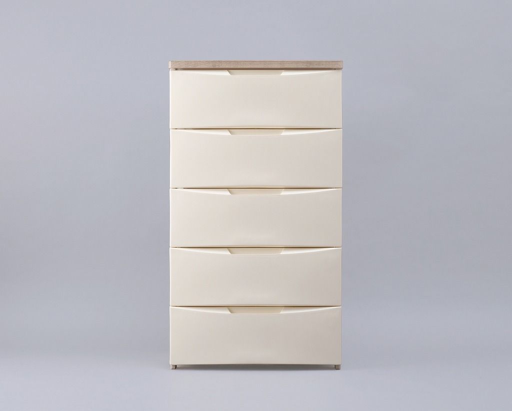 アイリスオーヤマ デザイン チェスト 幅56×奥行42×高さ100 アイボリー DW-555 IRIS OHYAMA