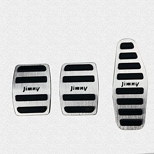 MTマニュアル用_シルバー BOYOUS最新型スズキ 新型ジムニー JB64W シエラ JB74W マニュアル車 アルミ ペダル 工具不要 MT設計 ブレーキ アクセル クラッチ カバー 防キズ 防汚れ 滑り止め 3点セット