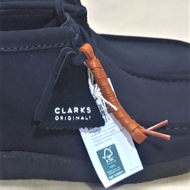 クラークス CLARKS ワラビーブーツ UKモデル 黒スエードUK9.5着！