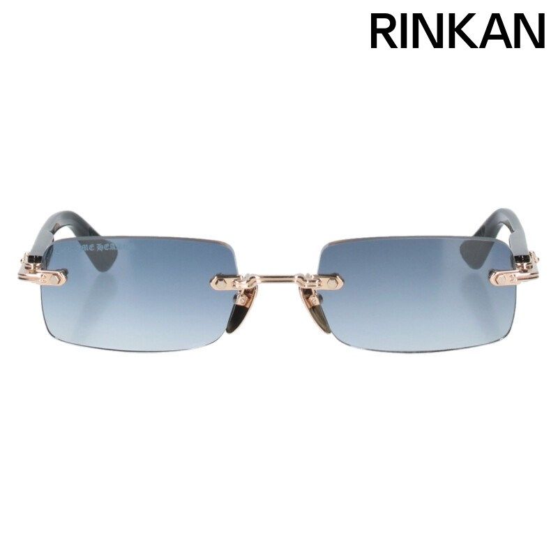 クロムハーツ VAGENIUS l クロステンプルメタルフレームサングラス  