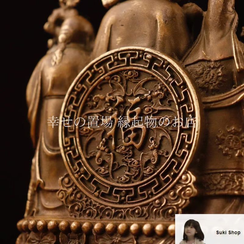 福禄寿 七福神 　銅製 彫刻 仏像 置物 風水 開運 インテリア　アンティーク② 楽天市場】福禄寿 置物 三星 福禄寿置物 寿星 風水アイテム 開運