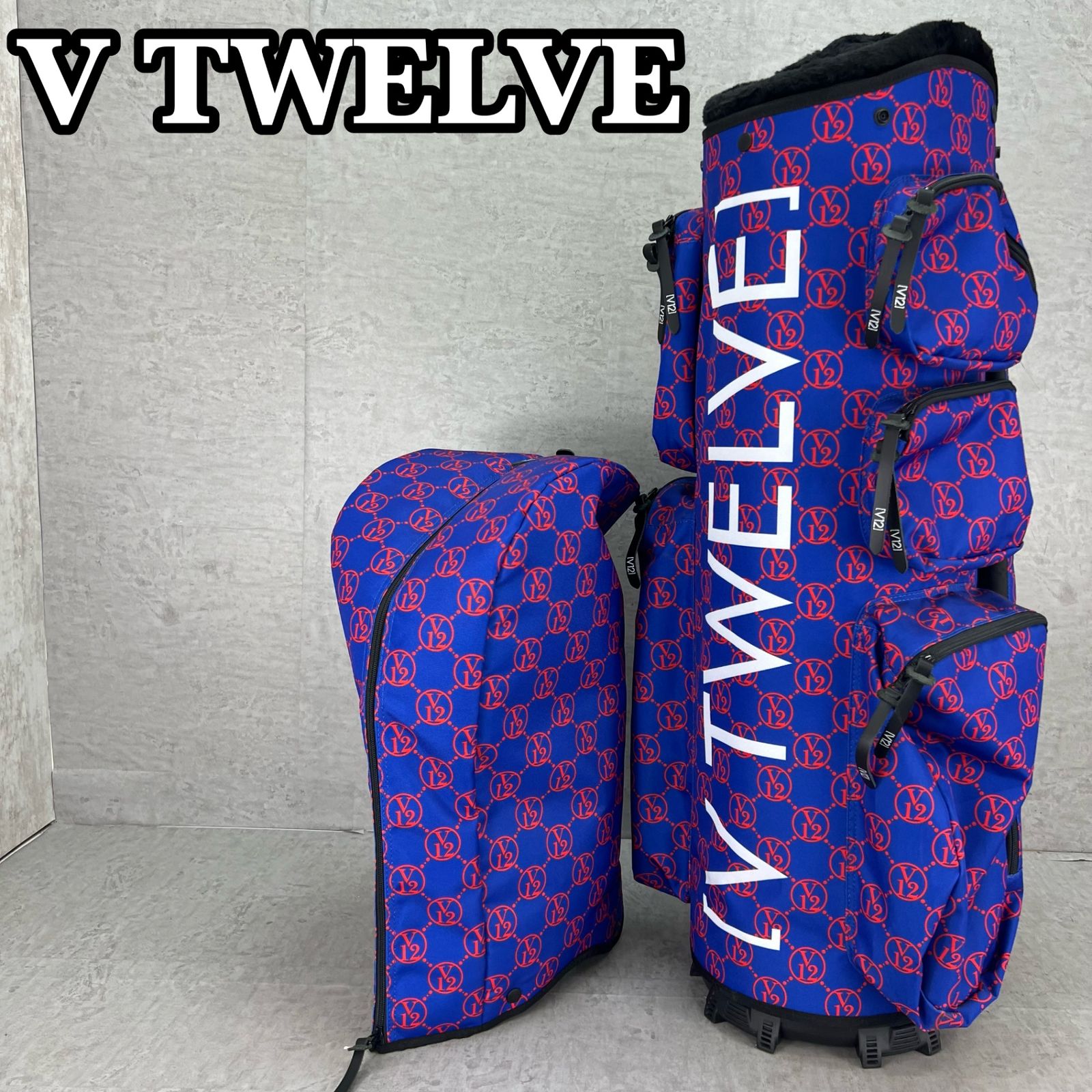 V TWELVE V12 トゥエルブ ゴルフ キャディバッグ カート式 約10型 約25㎝ 3.8㎏ ナイロン製 バック ラウンド