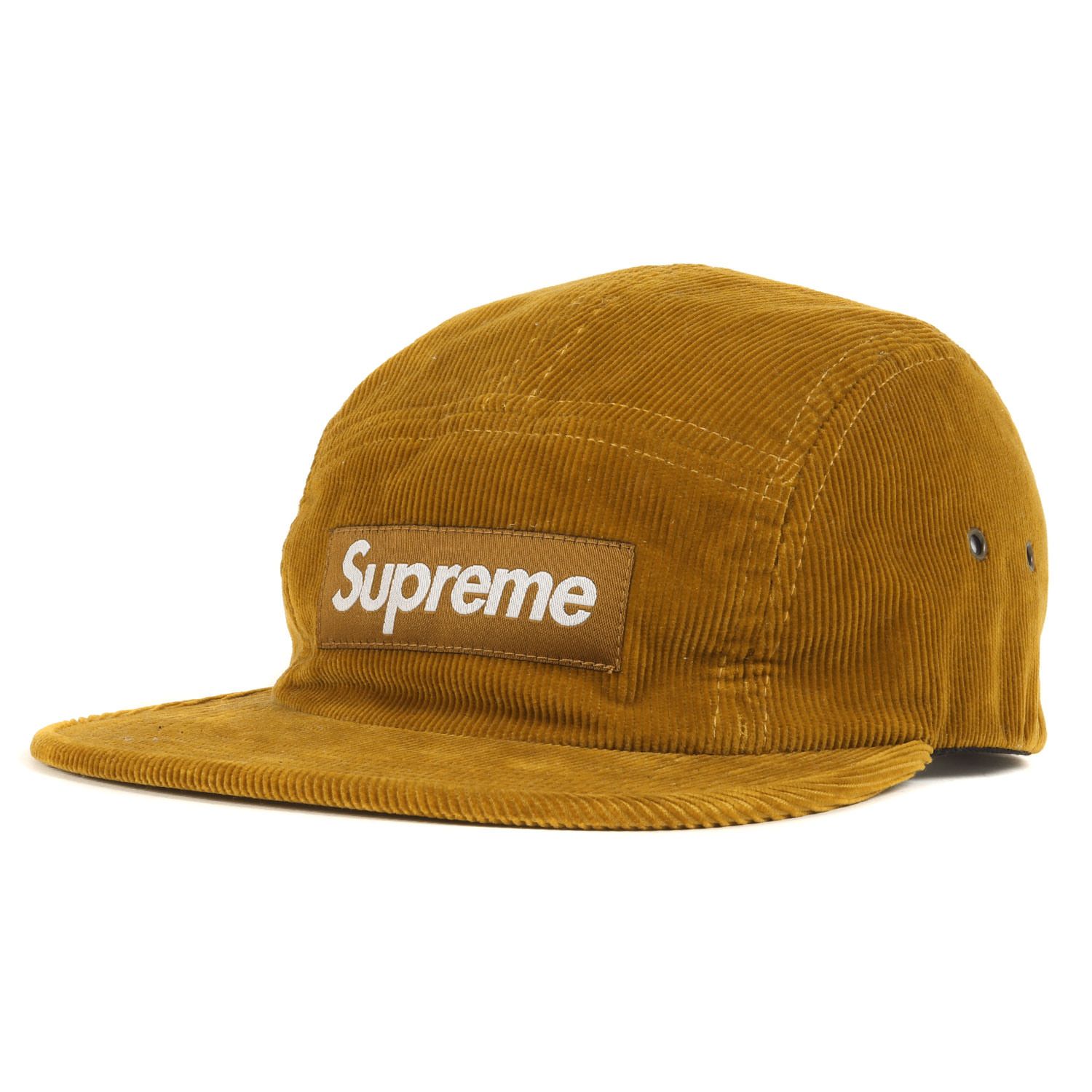 美品 Supreme シュプリーム キャップ コーデュロイ BOXロゴ キャンプ