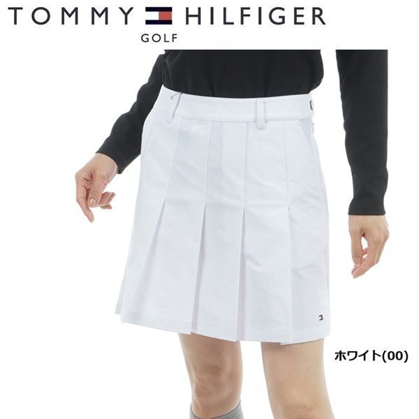 新品，大得価 トミーヒルフィガー ゴルフレディース プリーツスカート TOMMY HILFIGER  THLA556 2025年秋冬モデル ホワイト(00) スカート
