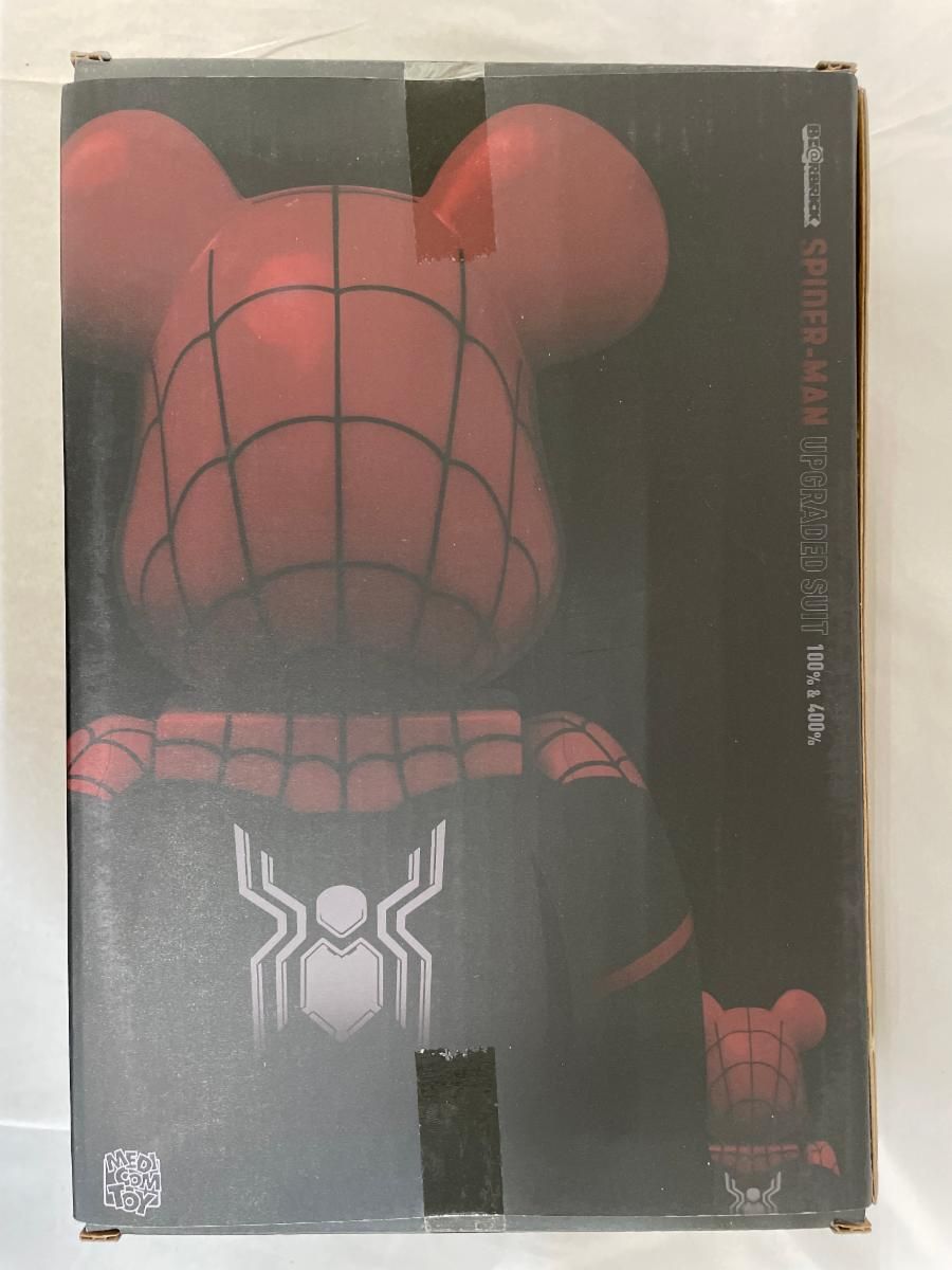 【未開封】BE＠RBRICK-ベアブリック- SPIDER-MAN UPGRADED SUIT 100%＆400% 2体セット 未開封】BE＠RBRICK-ベアブリック- SPIDER-MAN UPGRADED SUIT