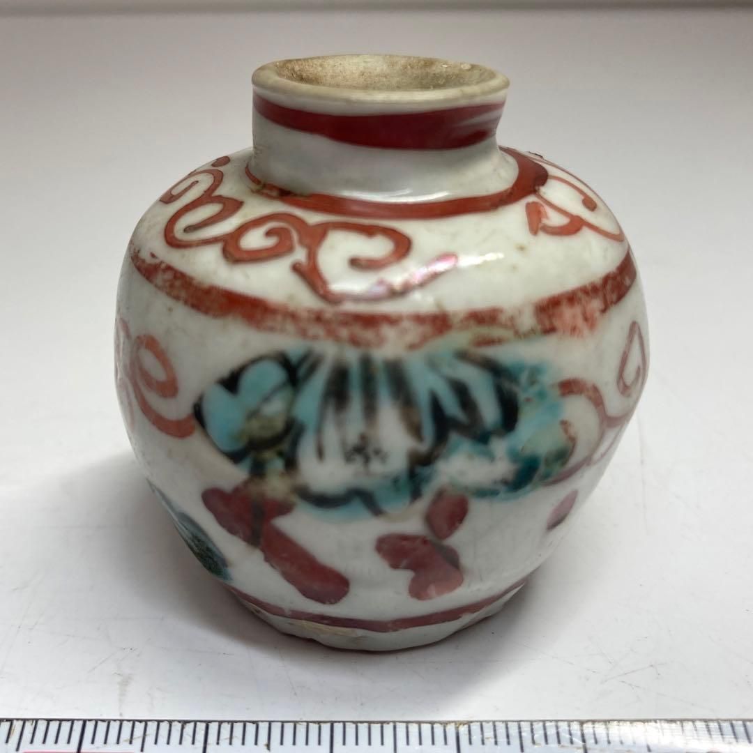 中国明時代　呉州赤絵小壺　高さ5㎝　東Y5-0731①タルチ 中国明時代 呉州赤絵小壺 高さ5㎝ 東Y5-0731①タルチ - メルカリ
