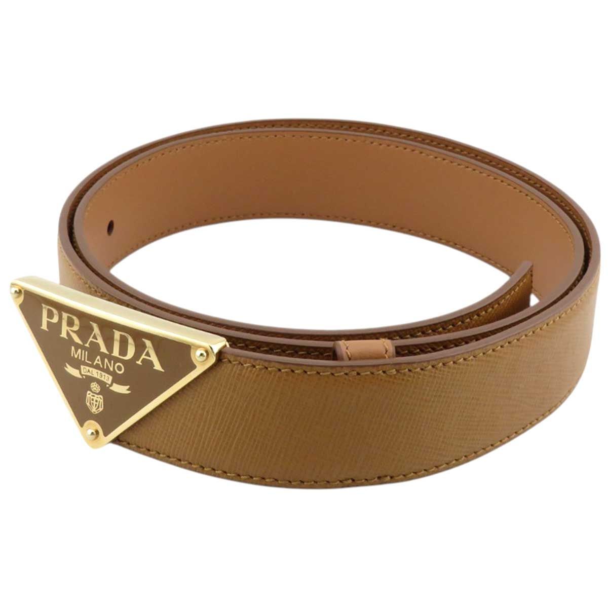 プラダ ロゴ トライアングル プレート バックル レザー ベルト プラダ ロゴ トライアングル プレート バックル レザー ベルト