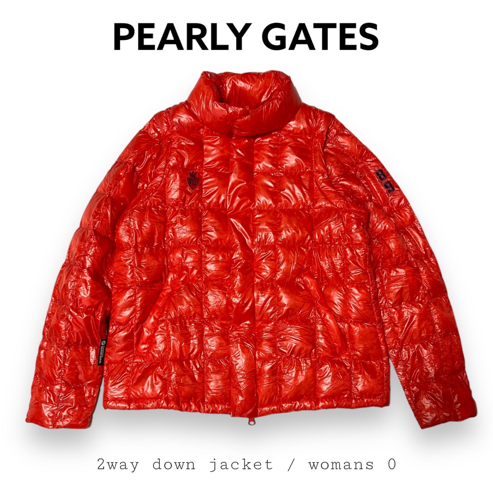 レディース 美品 PEARLY GATES 2way ダウンジャケット サイズ0 ダウン 