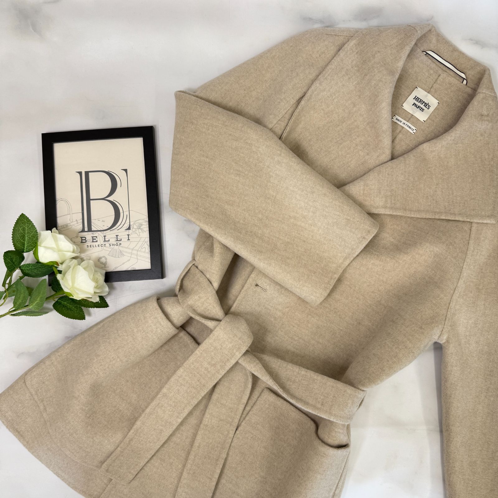 OHGA シャギーコーディガン グレー オーガOHGA シャギーコーディガン