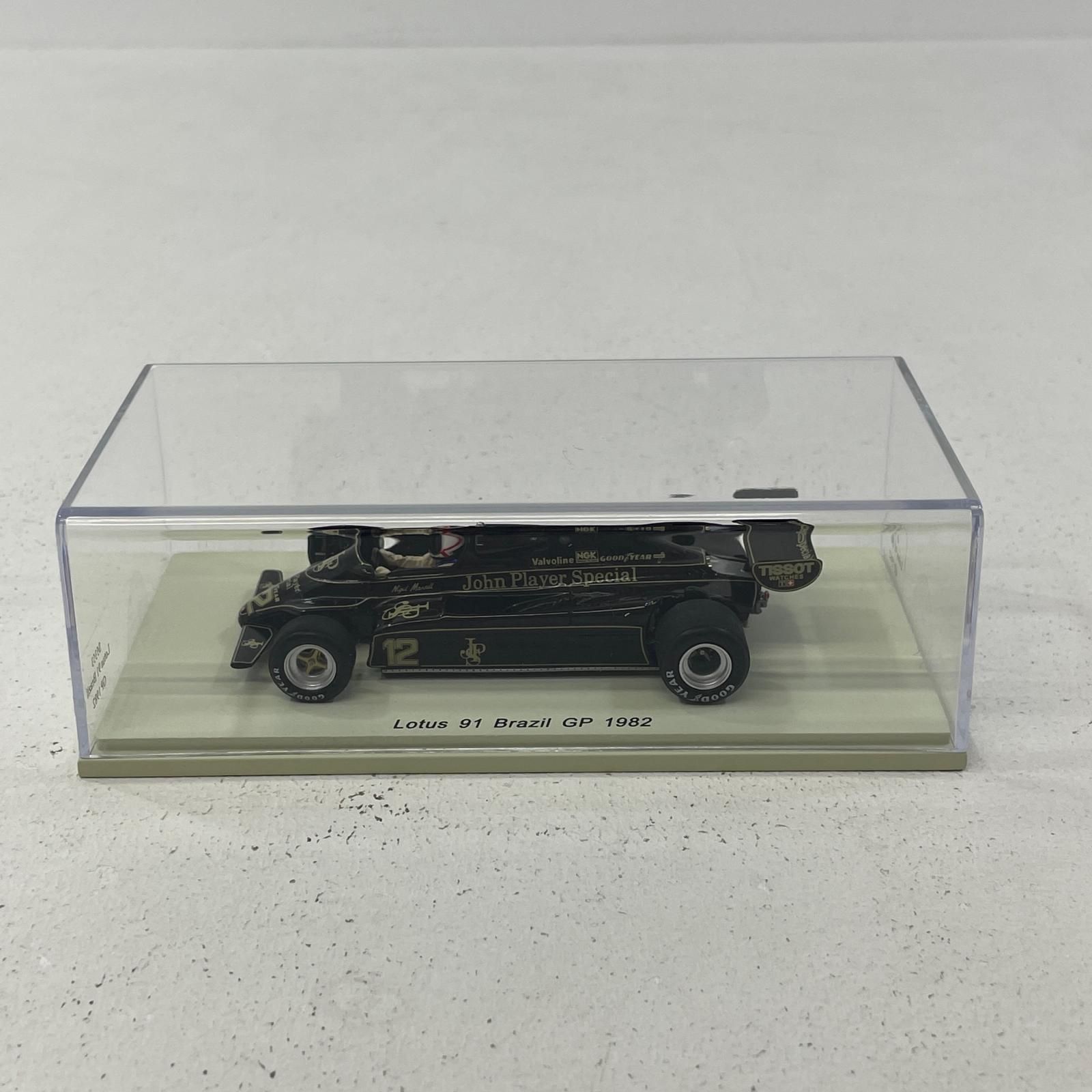 【尾張小牧店】 中古  Spark/スパーク 1/43 Lotus 91 No.12 3rd Brazil GP 1982 Nigel Mansell【727】 尾張小牧店】 中古 Spark/スパーク 1/43 Lotus 91 No.12 3rd Brazil GP