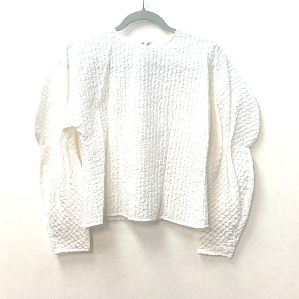 LE CIEL BLEU ルシェルブルー カットソー Textured Sculpted Sleeve