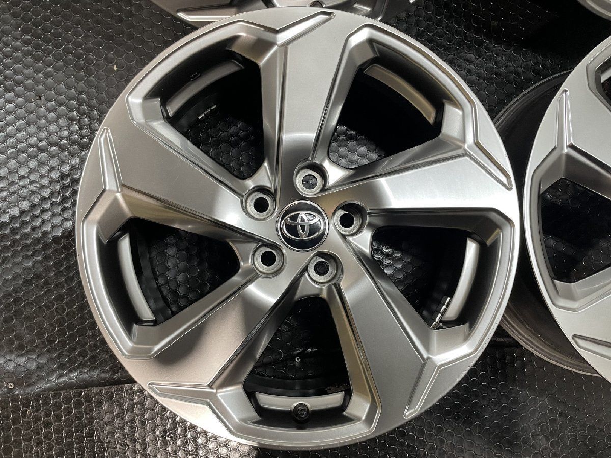 新車外し TOYOTA トヨタ RAV4 Gグレード 純正ホイール 18インチ 4本 7J5HPCD114.3 35 ハイグロス ハリアー|アルファードにも MHE214