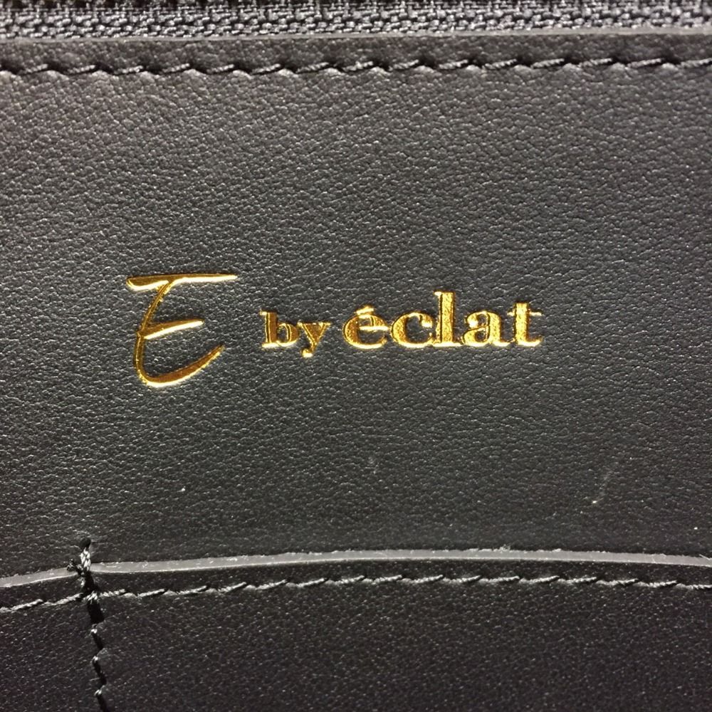 トートバッグ E by eclat イーバイエクラ 本革レザートートバッグ ブラック 美品