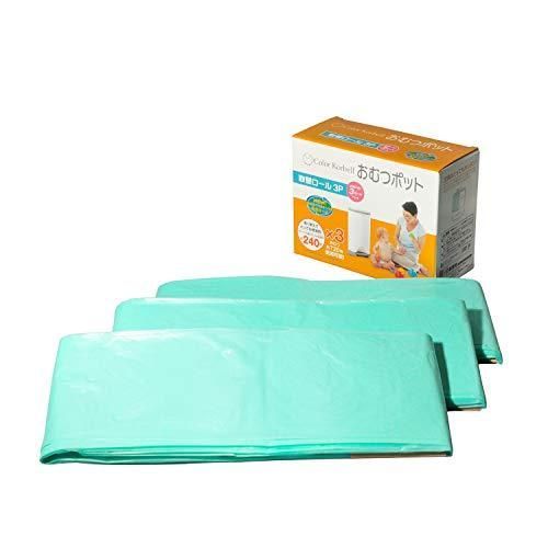 Color Korbell おむつポット 取替えロール グリーン 12m巻 3P 3個 NI-2813