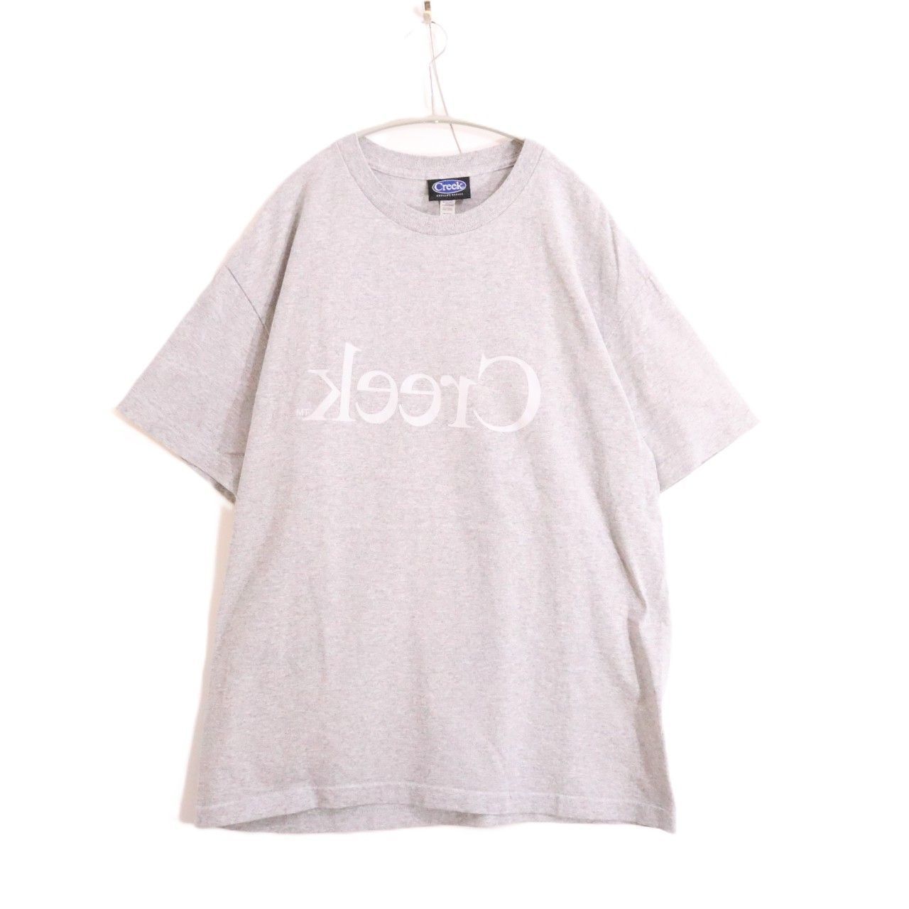 中古A】Creek クリーク L メンズ 半袖Tシャツ 反転ロゴ グレー 中古A 