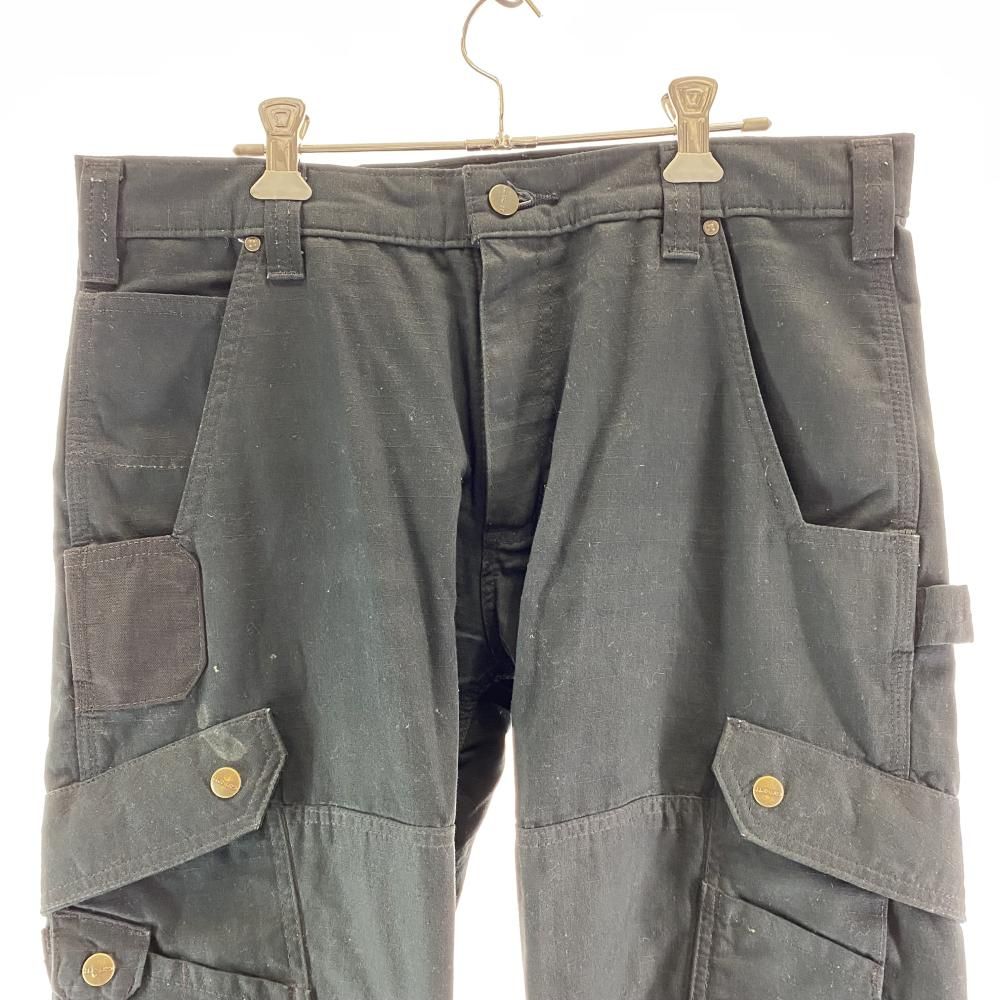 Carhartt B342 Ripstop CARGO ワークウェアパンツ サイズ33×30 ブラック カーハート B342 リップストップ カーゴ 17