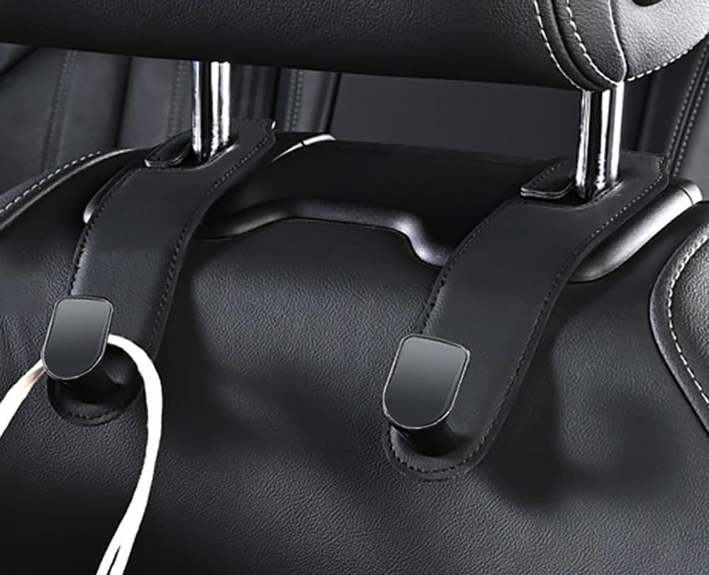【色: ブラック】シダーエイト 車用シートフック ヘッドレストフック 取り付け簡