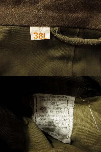 ヴィンテージ 40s US ARMY 米軍 アイクジャケット 38L ウール 1940's 