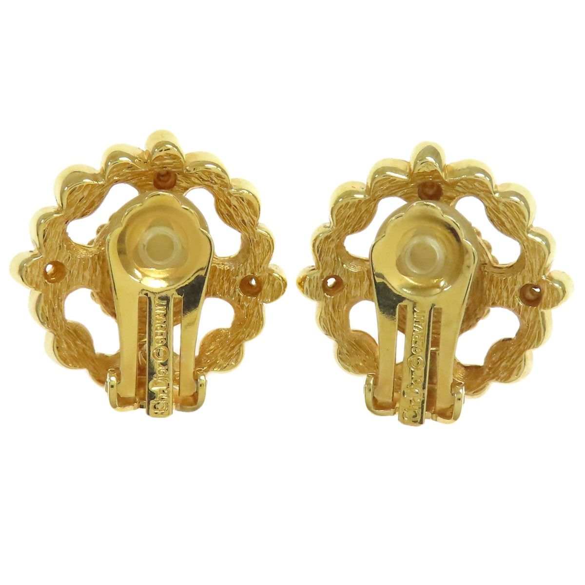 CHRISTIAN DIOR クリスチャンディオール ビジュー フェイクパール イヤリング 金属製 レディース FORTGASGNV_COM_BR