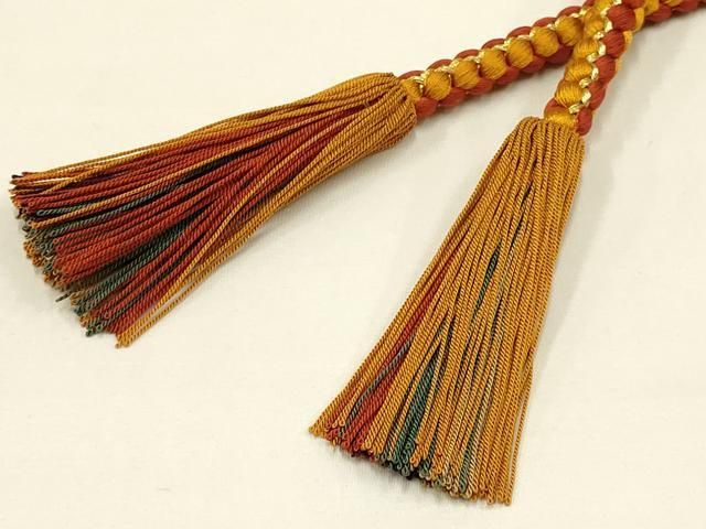 平和屋着物●和装小物　帯締め・帯揚げセット　振袖用　総絞り　金糸　金彩　撚り房　逸品　AAAY2320ay 平和屋着物○和装小物 帯締め・帯揚げセット 振袖用 総絞り 金糸 金彩 撚り