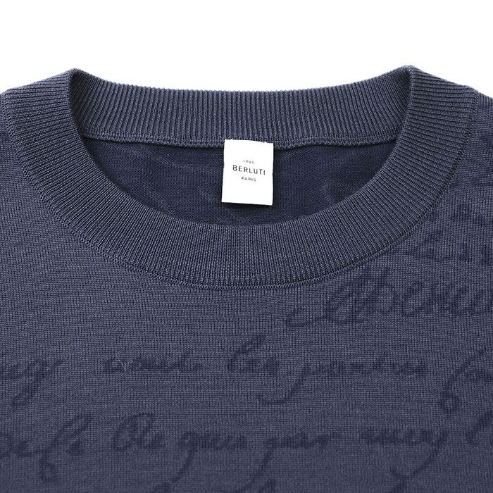 【Berluti】スクリット アルパカ クルーネック ニット セーター 極美品】BERLUTI PARIS ベルルッティ パリ セーター ニット
