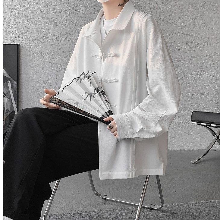 暖か 裏起毛 シャツジャケット メンズ 羽織 カジュアルシャツ チャイナ