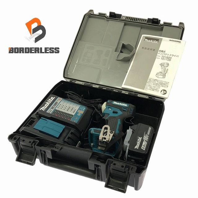 makita マキタ 18V 充電式インパクトドライバ TD172D バッテリー1個 18V 6.0Ah 充電器 ケース付 電動工具 109363