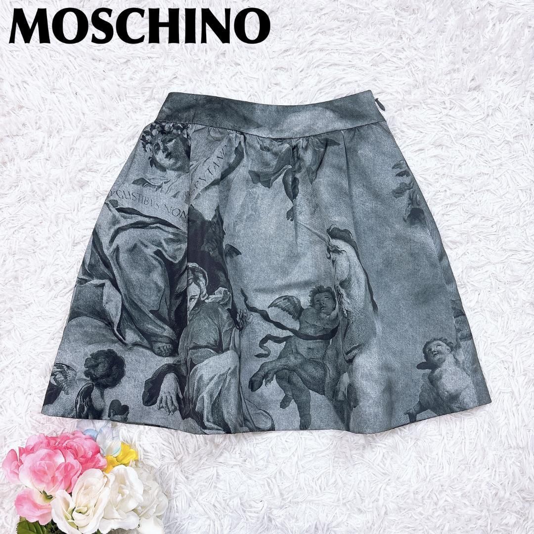 モスキーノ 台形 フ ミニ スカート S相当 I40 天使 S相当