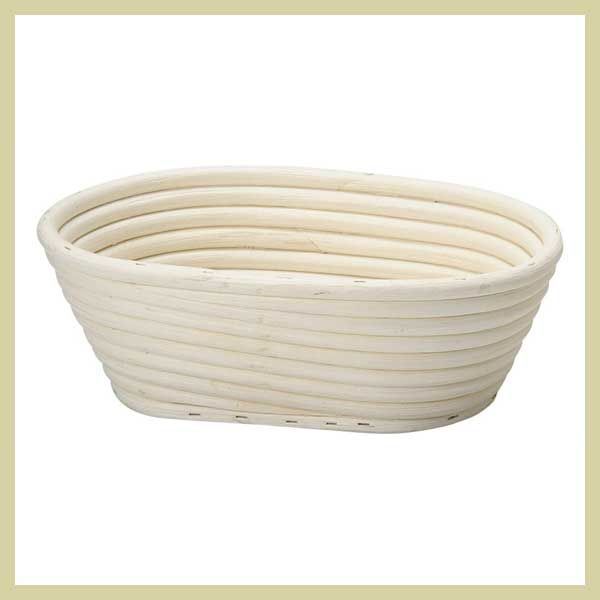 『ラタン』パン用の発酵ねかしかご楕円タイプケース「22×14×7.5cm」　※アジアン雑貨,シンプル,かご,バスケット,パン屋さん,まとめ買い,セット割引,ナチュラル,店舗,業務用,家庭,トレイ,トレー,手作り,パン作り,籐製,本格的,複数値引き,割引