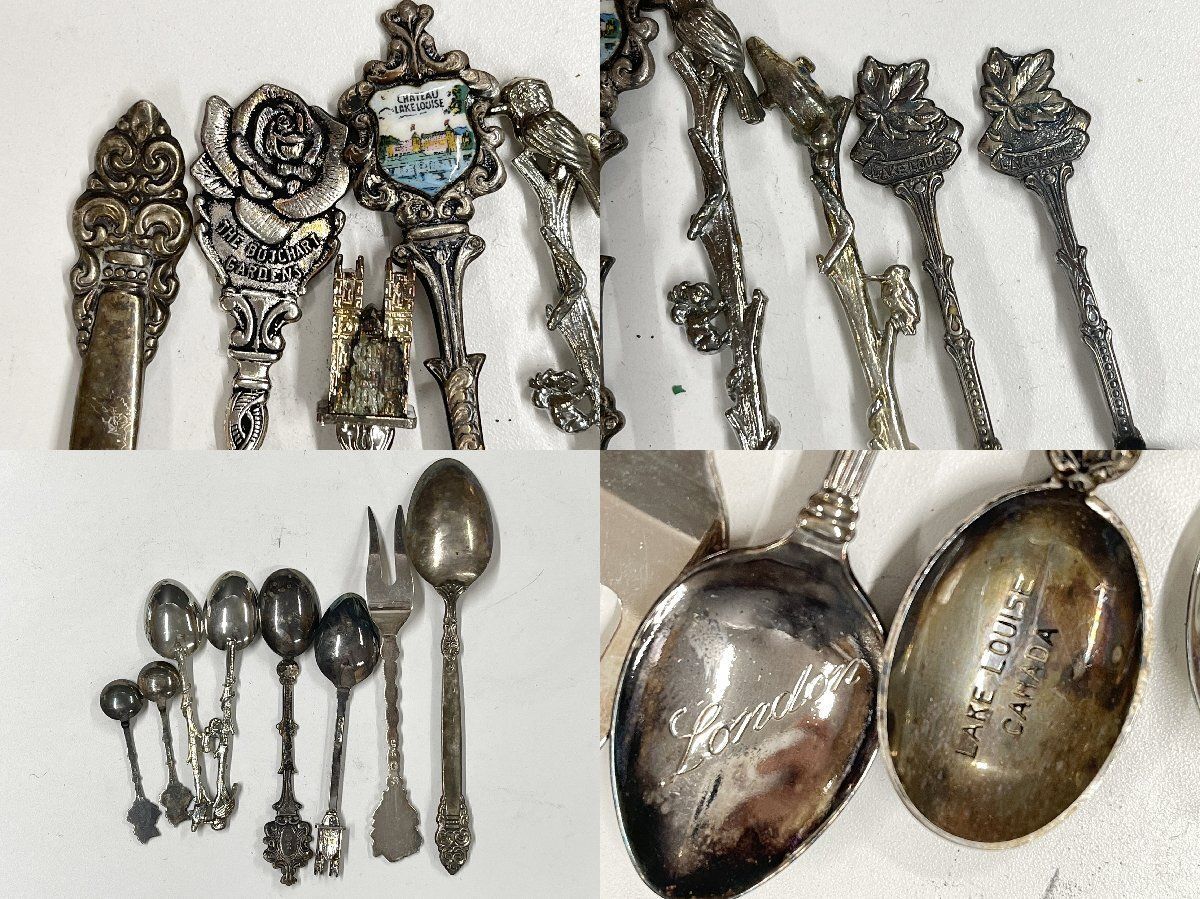 アンティーク カトラリー 20点セット スプーン フォーク ケーキサーバー トング silverplated ヴィンテージ W A ITALY IANTHE 他395