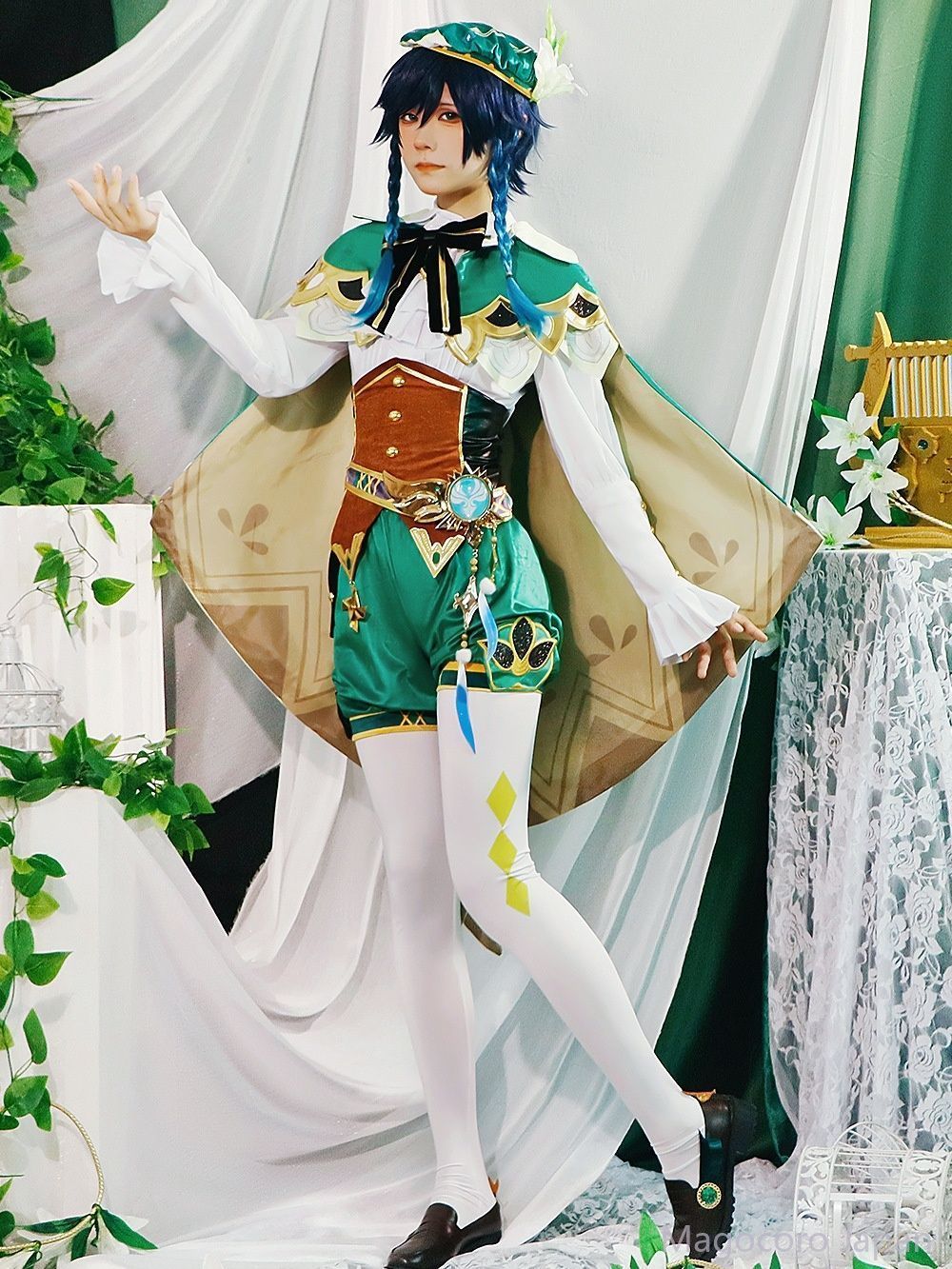 コスプレ衣装原神ヴェンティ風神正太コスチューム衣装ワンピースセットコスプレ
