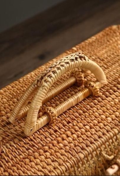 極美品☆新作☆竹工芸 提籃籠 收納盒 茶道具籠 茶具 竹細工 收納
