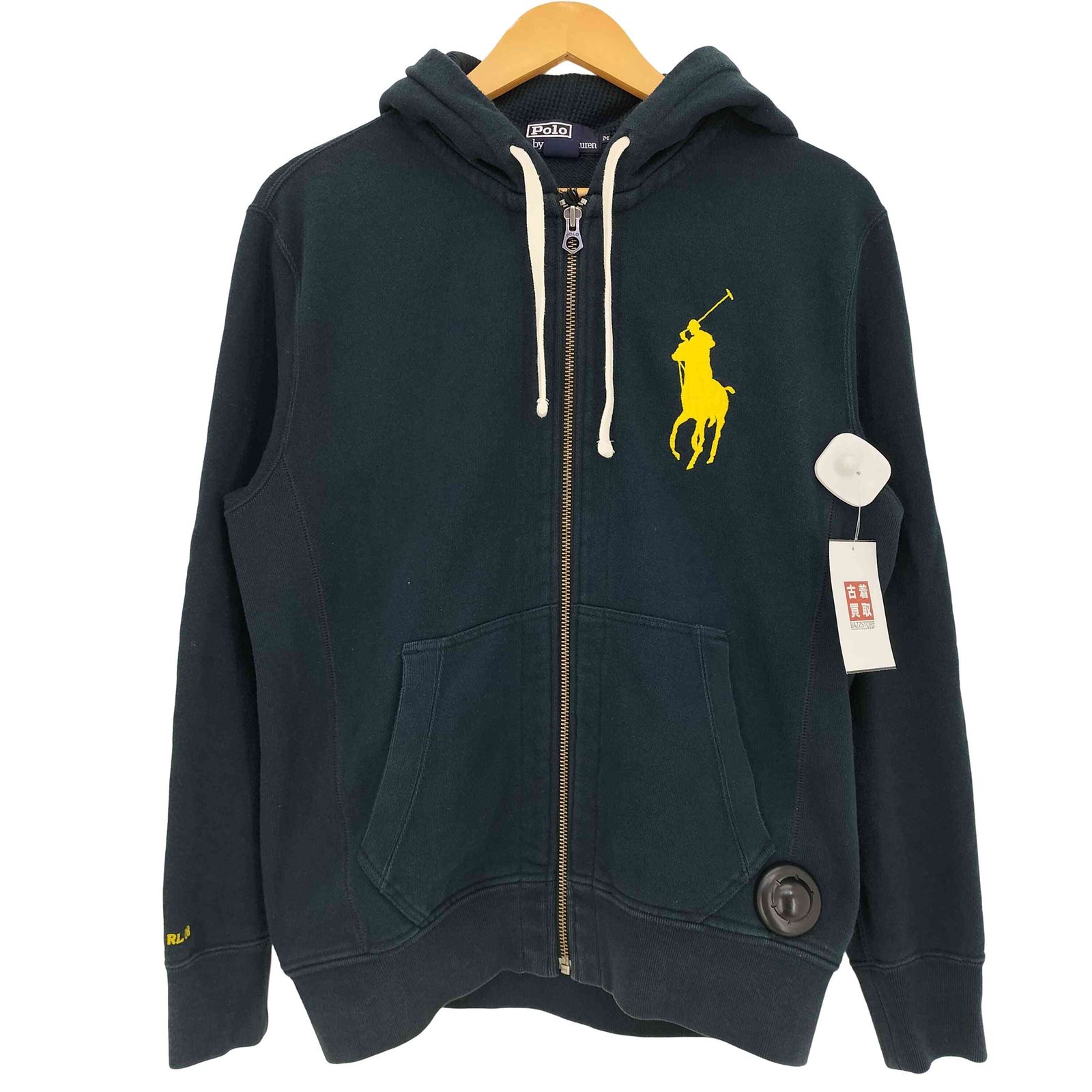 美品✨ポロバイラルフローレン ジップジャケット ブラック ビッグポニー刺繍 L ポロバイラルフローレン Polo by RALPH LAUREN 90-00s ビッグ