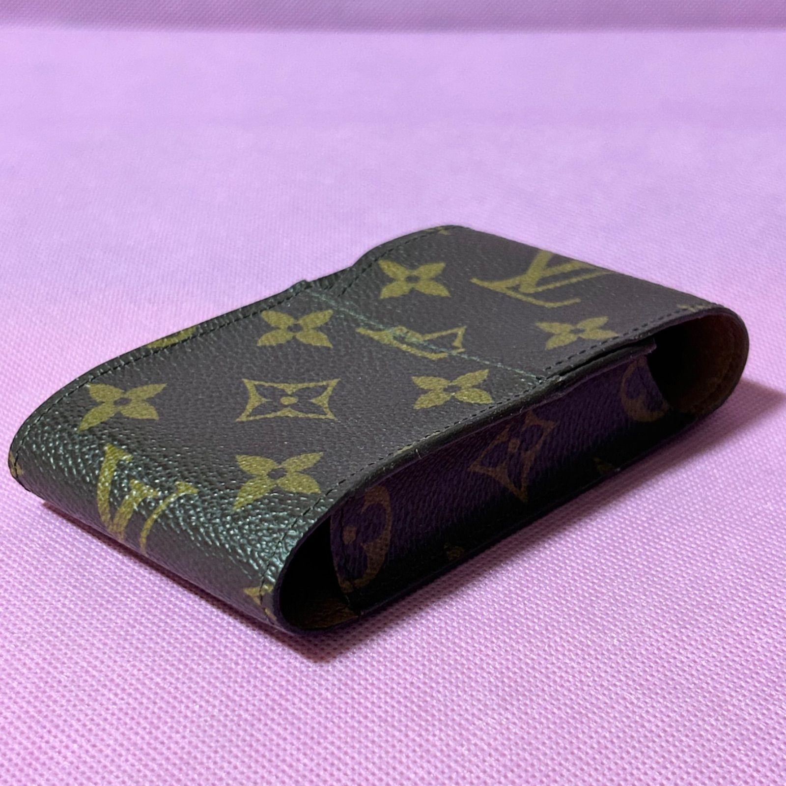 LOUIS VUITTON モノグラム シガレットケース タバコケース ブラウン MI0992
