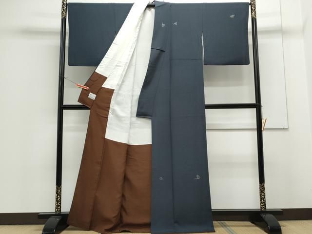 平和屋着物○世界的人形師 辻村寿三郎 ジュサブロー 訪問着 舞蝶文 銀  