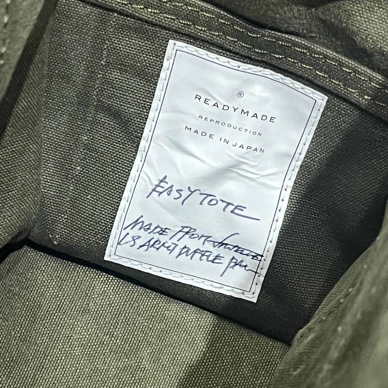 READY MADE EASYTOTE トート　ヴィンテージコットン　ホワイト READYMADE]EASY TOTE SMALL/WHITE(RE-CO-WH-00-00-227) – R&Co.