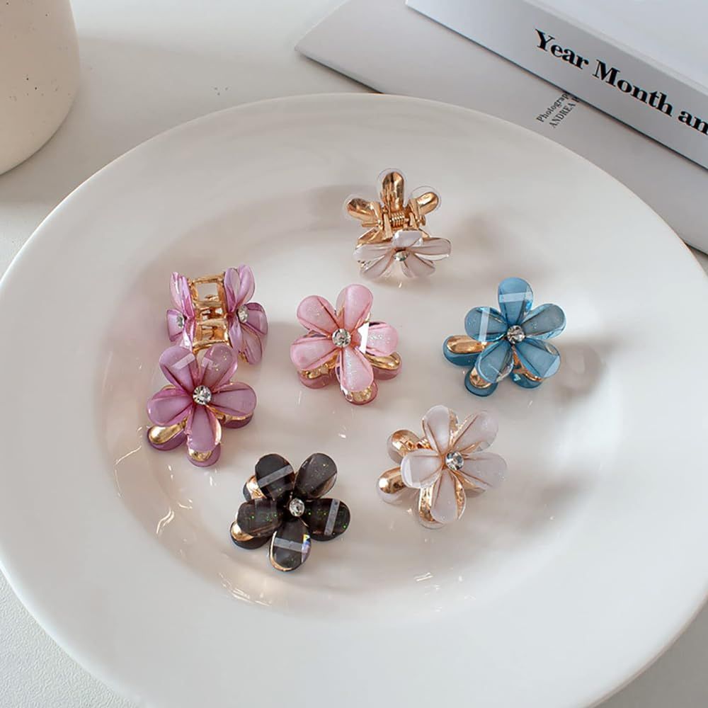 商品 前髪クリップ ミニ 花 12個セット 花 可愛い 髪飾り ラプンツェル風 ヘアアクセサリー 大人 ヘアクリップ 子供 結婚式 パーティー 髪留め クリップ