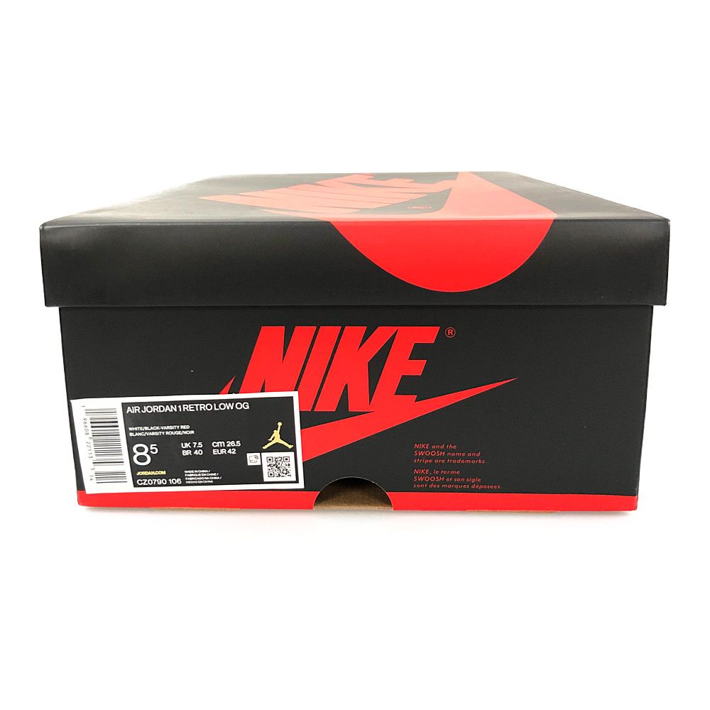 NIKE ナイキ CZ0790-106 AIR JORDAN 1 RETRO LOW OG BLACK TOE エア