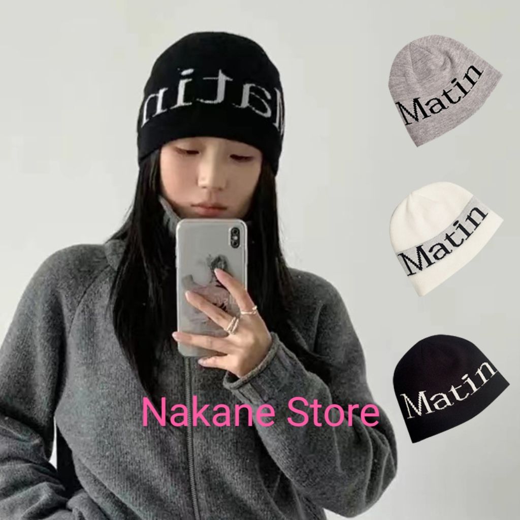 新品 未使用 Matin Kim マーティンキム ニット帽 ビーニー ブラック 楽天市場】Matin Kim ニット帽 マーティンキム LOGO JACQUARD