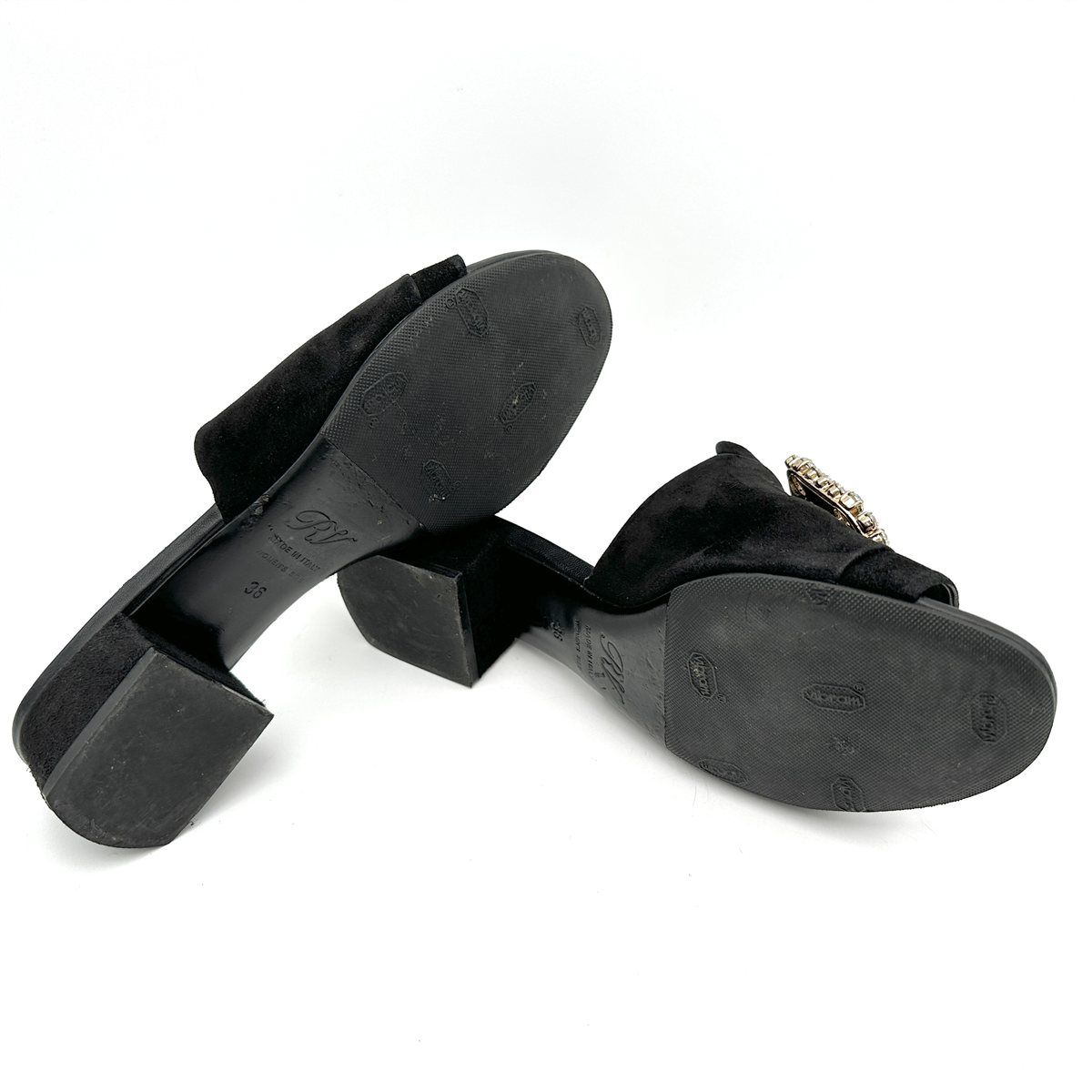 □希少□ Roger Vivier サンダル ヌバック ビジューバックル ビブラム  