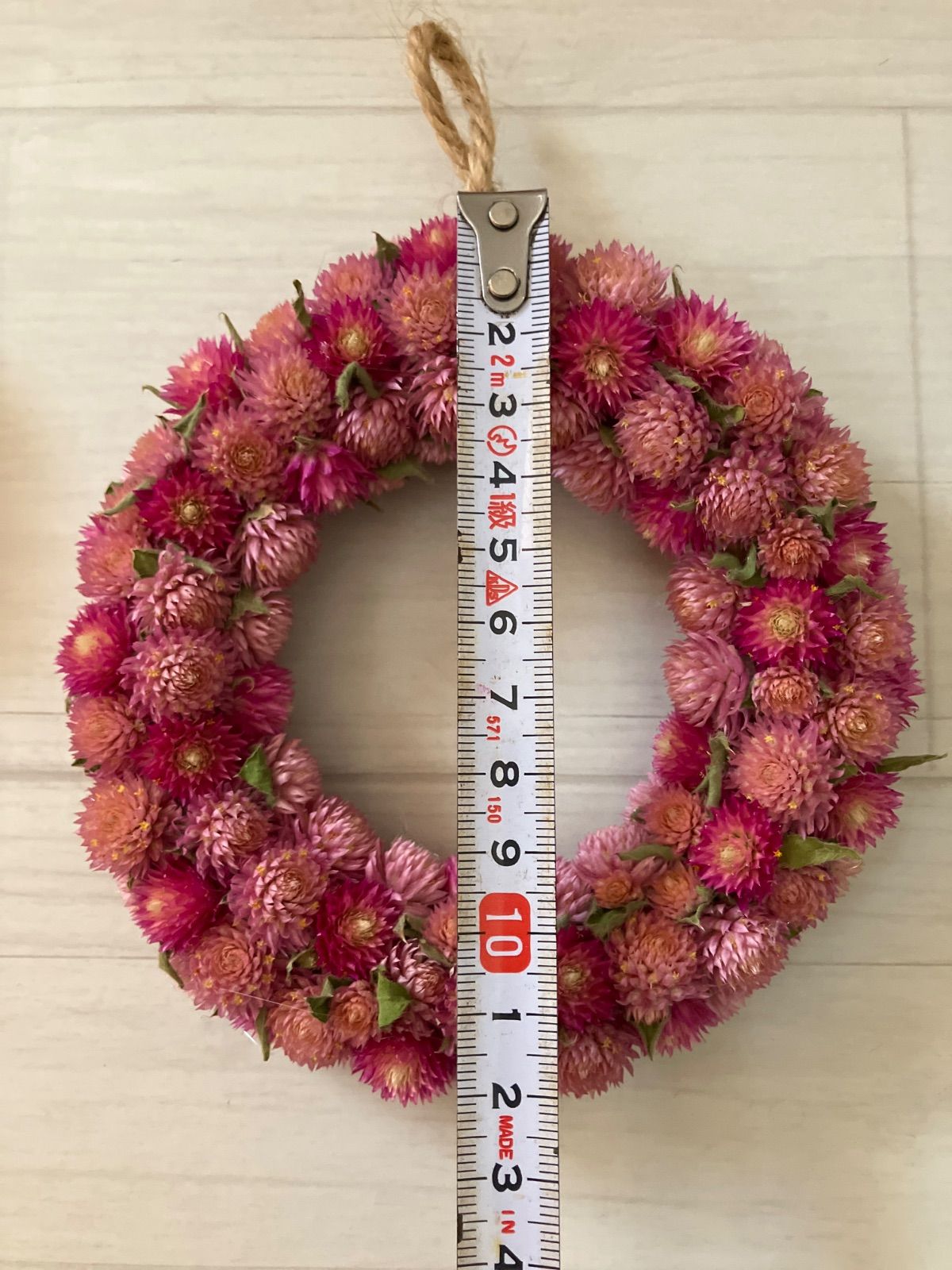 ミニリース 2個セット 千日紅 ドライフラワー - メルカリ