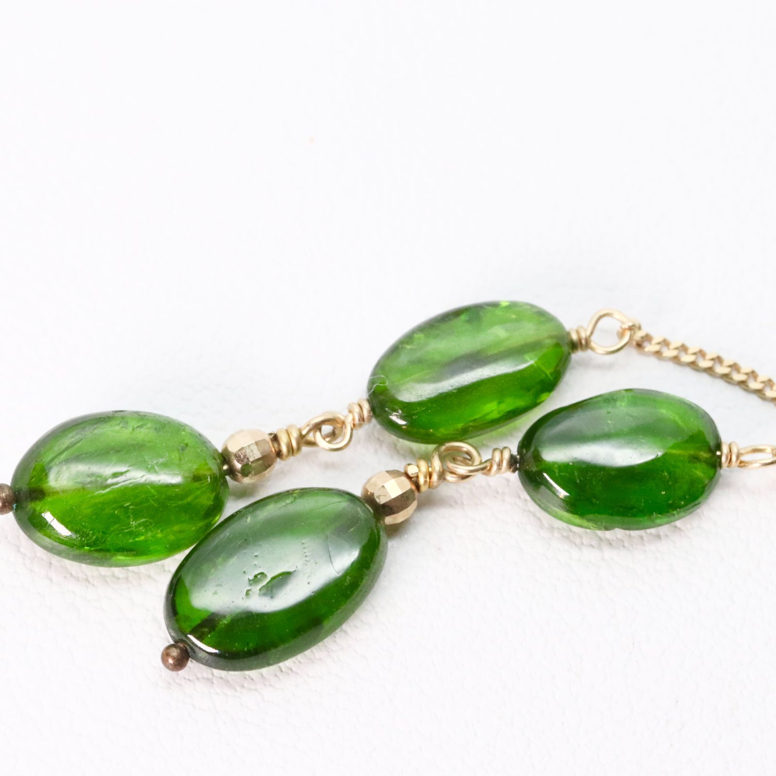 アガット ダイオプサイト ピアスチャーム K10/24-2473S K10ピアス