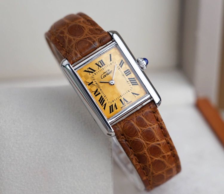 美品 カルティエ マスト タンク シルバー オレンジ SM Cartier39CARTIER