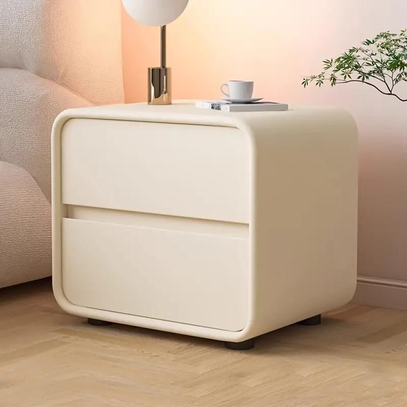 モダンかわいい サイドテーブル 収納キャビネット ローチェスト ナイトテーブル ベッド