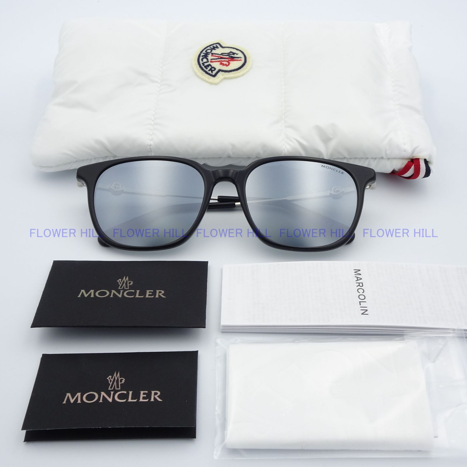 MONCLER モンクレール 偏光サングラス ML0225 01D ブラック/グレー  