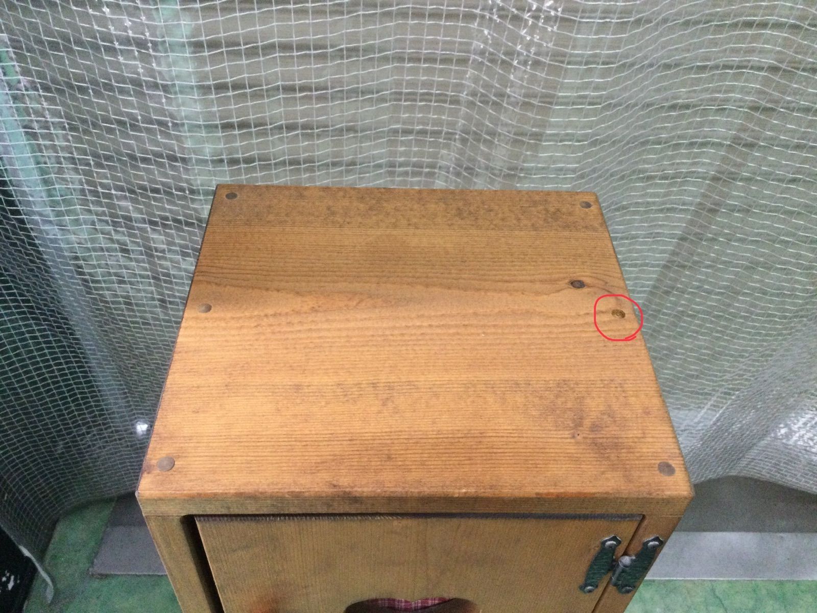 カントリー家具 木製ハート型4段キャビネット アメリカンカントリー