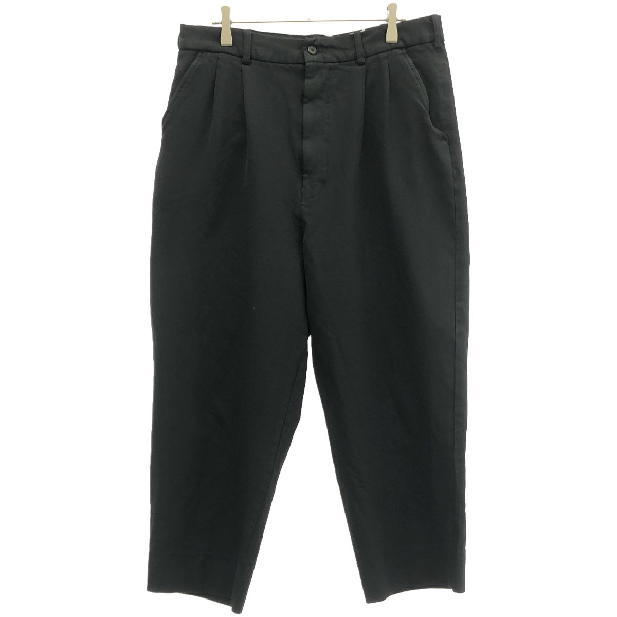 COMME des GARCONS HOMME コムデギャルソンオム 24SS ポリエステル縮絨ワイドテーパード2タックスラックスパンツ  HM-P010 ブラック XS - メルカリ
